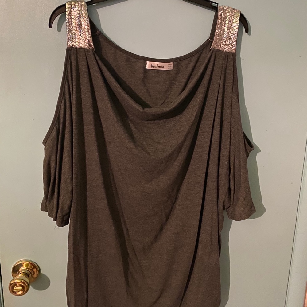 Grey Dress or Party Blouse